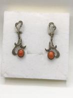 Koraal - Zilver, Corallo mediterraneo - Oorbellen