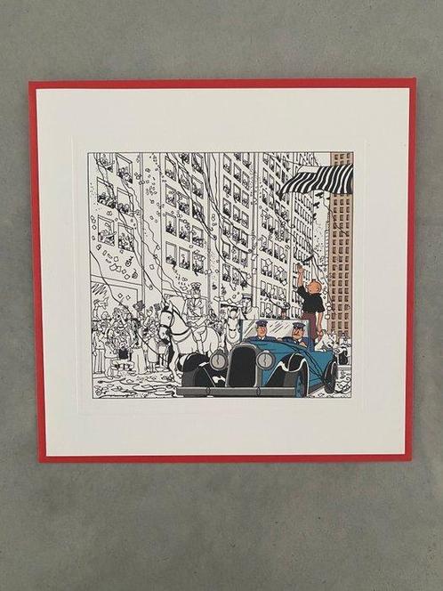 Document - Hergé - Carte de voeux Tintin en Amérique -, Boeken, Stripverhalen