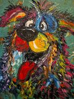 Laurent Pate - Gratouille ( chien chat abstrait ), Antiquités & Art