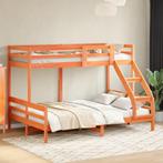 vidaXL Stapelbed massief grenenhout wasbruin 80x200/140x200, Verzenden, Nieuw