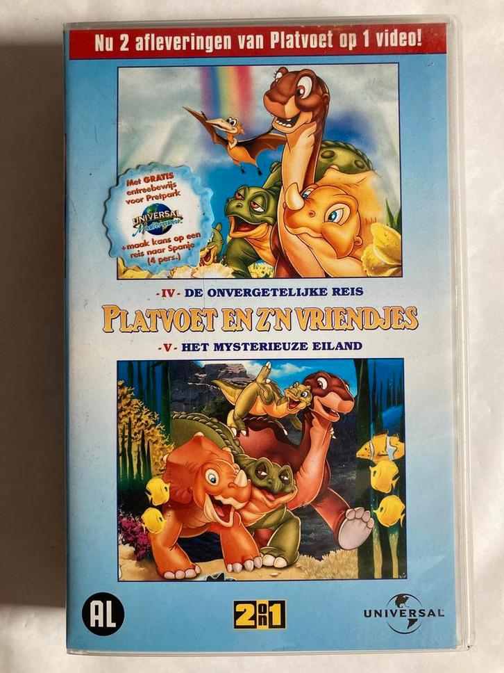 PLATVOET EN ZN VRIENDJES IV DE ONVERGETELIJKE REIS V HET, Cd's en Dvd's, VHS | Film, Gebruikt