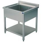 Spoeltafel | RVS | 1 Spoelbak | Bodemschap | Achteropstand, Verzenden, Nieuw in verpakking