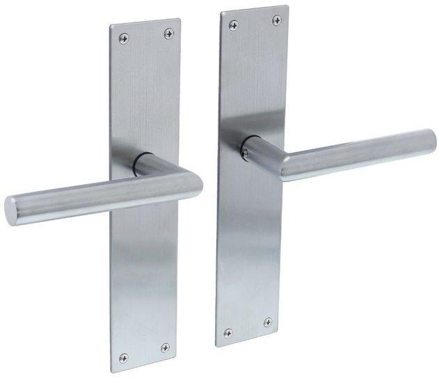 Intersteel deurkruk hoek 90° met renovatieschild blind RVS, Doe-het-zelf en Bouw, Hang- en Sluitwerk, Ophalen of Verzenden