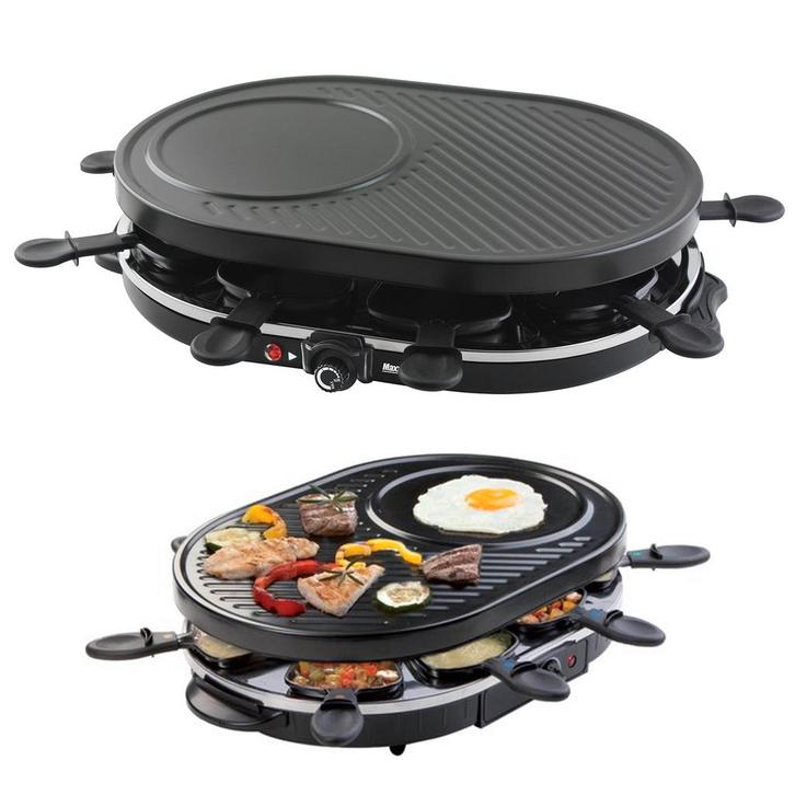 MaxxHome Gourmetset - Raclette - Gourmetstel - Grill - 8..., Elektronische apparatuur, Airfryers, Nieuw, Ophalen of Verzenden
