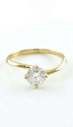 Verlovingsring - 14 karaat Geel goud - 0.50ct. tw. Diamant, Handtassen en Accessoires, Antieke sieraden