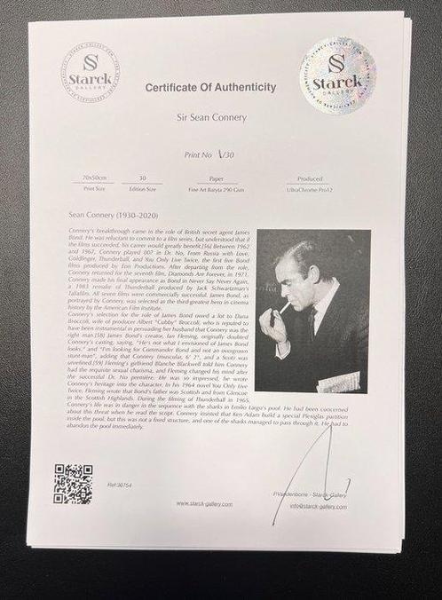 Sir Sean Connery - Fine Art Photography - Luxury Wooden, Verzamelen, Film en Tv