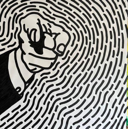 Freda People (1988-1990) - Super Rare Lichtenstein XL, Antiek en Kunst, Kunst | Schilderijen | Modern