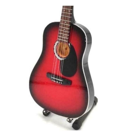 Miniatuur Gibson gitaar met gratis standaard, Verzamelen, Muziek, Artiesten en Beroemdheden, Pop, Beeldje of Miniatuur, Nieuw