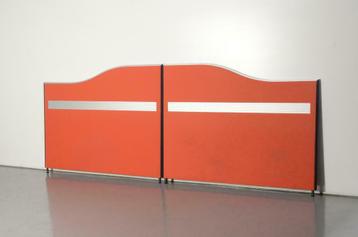 Officenow scheidingswand, rood, 119 / 139 x 360 cm