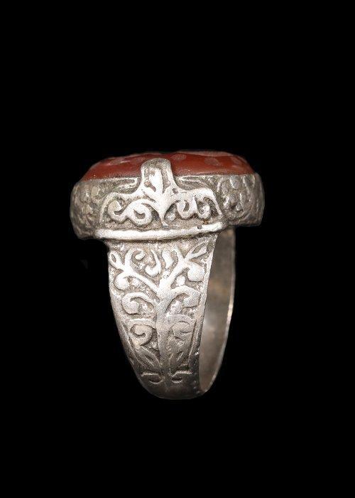 Islamitische Ottomaanse/Bedoeïenenstijl zilveren metaal Ring, Antiek en Kunst, Antiek | Overige Antiek