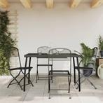 vidaXL 5-delige Tuinset metaalgaas antracietkleurig, Tuin en Terras, Verzenden, Nieuw, Tuinset