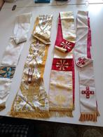 1 casula + 4 stoles (5) - Soie, tissu brodé - 1980-1990 -