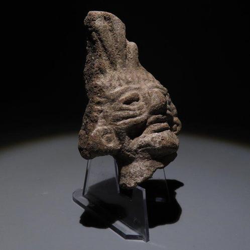 Maya Terracotta Hoofd van de god van het vuur. 300-600 na, Verzamelen, Mineralen en Fossielen