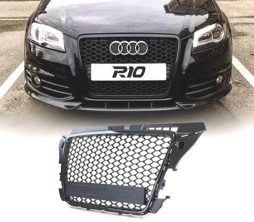 CALANDRE LOOK RS3 AUDI A3 8P 08-12 NOIR BRILLANT, Autos : Pièces & Accessoires, Carrosserie & Tôlerie, Envoi