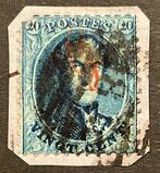 België 1863 - Getande medaillon 20 c Blauw - Merkteken G -, Timbres & Monnaies