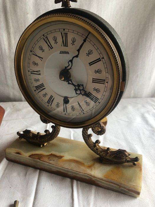 Horloge de table (2) - FHS Franz Hermle & Sohn - Bronze,, Antiek en Kunst, Antiek | Klokken