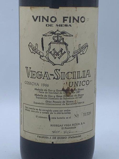 1966 Vega Sicilia, Único - Ribera del Duero Gran Reserva - 1, Verzamelen, Wijnen