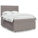 vidaXL Boxspring met matras stof taupe 160x200 cm, Verzenden, Nieuw