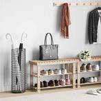 vidaXL Schoenenrek met bankje 2-in-1 massief vurenhout, Verzenden, Nieuw