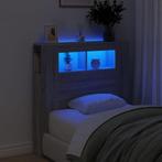 vidaXL Tête de lit à LED sonoma gris 100x18,5x103,5 cm, Verzenden