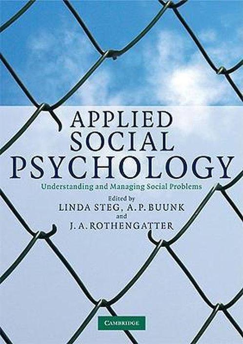 Applied Social Psychology 9780521690058, Boeken, Overige Boeken, Gelezen, Verzenden