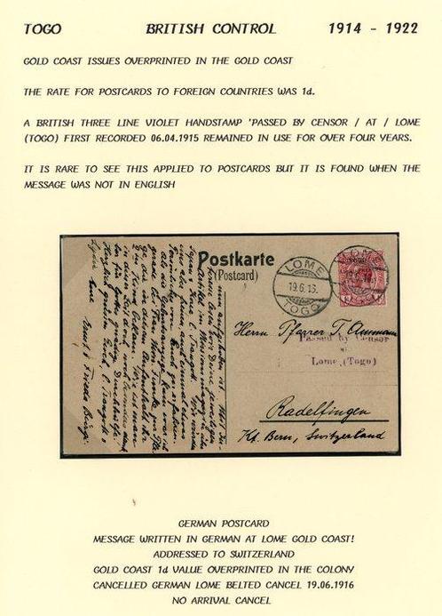 Duitse Koloniën - Togo 1915 - Brits-Franse bezetting -, Postzegels en Munten, Postzegels | Europa | Duitsland