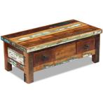 vidaXL Salontafel met lades 90x45x35 cm massief gerecycled, Huis en Inrichting, Verzenden, Nieuw