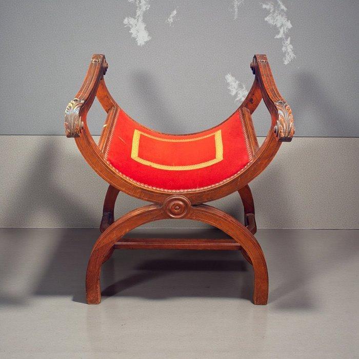Stoel - Hout, Fluweel, Mahonie - Jamuga Goudborduursel, Antiquités & Art, Antiquités | Autres Antiquités
