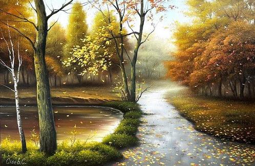 Sergei Stoev (1971) - Autumn time, Antiek en Kunst, Kunst | Schilderijen | Klassiek