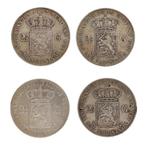 Nederland. 2 1/2 Gulden 1847/1873 (4 stuks)  (Zonder, Postzegels en Munten