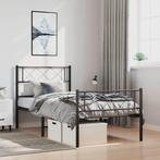 vidaXL Bedframe met hoofd- en voeteneinde metaal zwart, Huis en Inrichting, Slaapkamer | Bedden, Verzenden, Nieuw