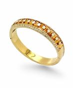 Armband geelgoud 750 met citrienkwarts en diamanten -, Nieuw