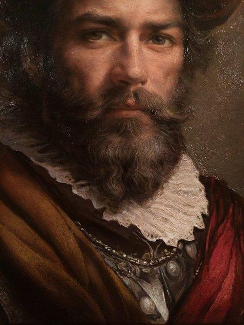Piotr Topolski (XX-XXI) - Portrait of a bearded man, Antiek en Kunst, Kunst | Schilderijen | Klassiek