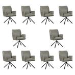 Set van 10 Leren draaibare eetkamerstoelen Elite - Granada, 60 tot 90 cm, Nieuw, Leer, Ophalen of Verzenden