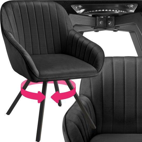 Tweedekans | tectake® - Draaibare eetkamerstoel met, Huis en Inrichting, Stoelen, Ophalen of Verzenden
