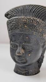 Hoofd - Khmer-Vishnu-hoofd - Brons - Cambodja (Zonder, Antiek en Kunst