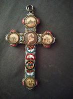 Kruis - Antiek - Micromosaïek, Metaal - 1900-1910 - Paus, Antiek en Kunst