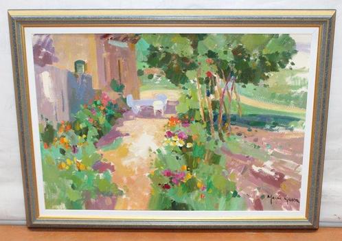 Mercè Massa (1938-2023) - Luz de verano en el jardín, Antiek en Kunst, Kunst | Schilderijen | Klassiek