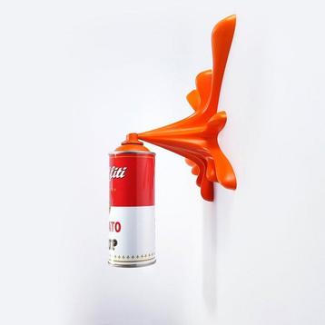 2FAST - Orange Graffiti Tomato Soup Splash Sculpture