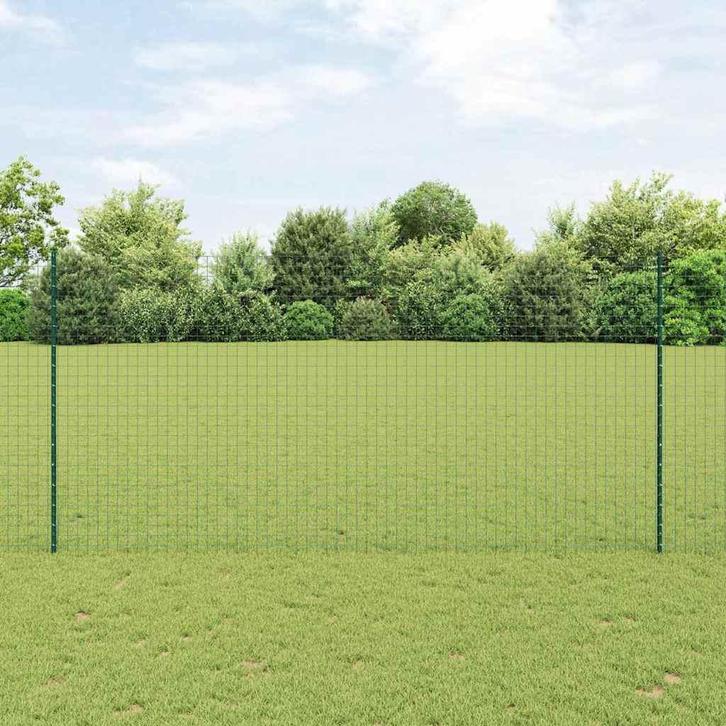 vidaXL Fence Posts 22 pcs Groen 200 cm Staal, Tuin en Terras, Palen, Balken en Planken, Nieuw, Verzenden