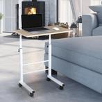 Bijzettafel - Mobiliv - Verstelbaar - Wielen - Zwart, Huis en Inrichting, Tafels | Bijzettafels, Ophalen of Verzenden, Nieuw, Modern