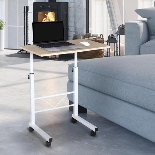 Bijzettafel - Mobiliv - Verstelbaar - Wielen - Zwart, Huis en Inrichting, Tafels | Bijzettafels, Nieuw, Ophalen of Verzenden