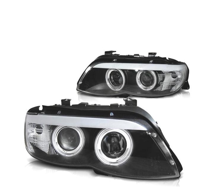 PHARES POUR BMW X5 E53 03-06 ANGEL EYES CCFL NOIR, Auto-onderdelen, Verlichting, Verzenden