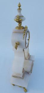 Pendule de cheminée - Albâtre, Laiton - 1850-1900 - Pendule, Antiquités & Art, Antiquités | Horloges