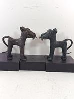 Magnifique Paire de léopard béni Edo - sculptuur - leven -