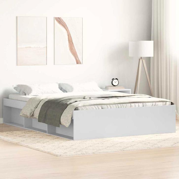vidaXL Bedframe wit 120x190 cm, Maison & Meubles, Chambre à coucher | Lits, Envoi