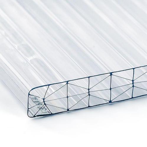 Polycarbonaat platen 16 mm X structuur transparant, Benelux, Doe-het-zelf en Bouw, Platen en Panelen, Nieuw, Minder dan 20 mm