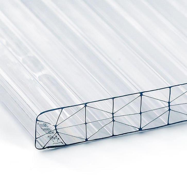 Polycarbonaat platen 16 mm X structuur transparant, Benelux, Doe-het-zelf en Bouw, Platen en Panelen, Nieuw, Minder dan 20 mm