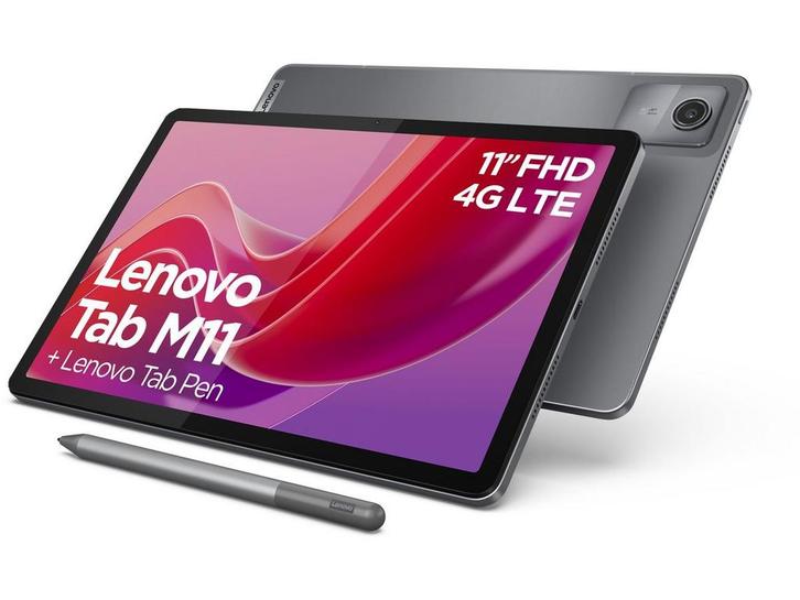 Lenovo Tab M11 - Tablet - 128GB opslag 8GB RAM - Grijs, Huis en Inrichting, Woonaccessoires | Overige, Zo goed als nieuw, Verzenden
