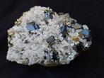 Sphaleriet met kwarts en pyriet Kristal op matrix - Hoogte:, Verzamelen